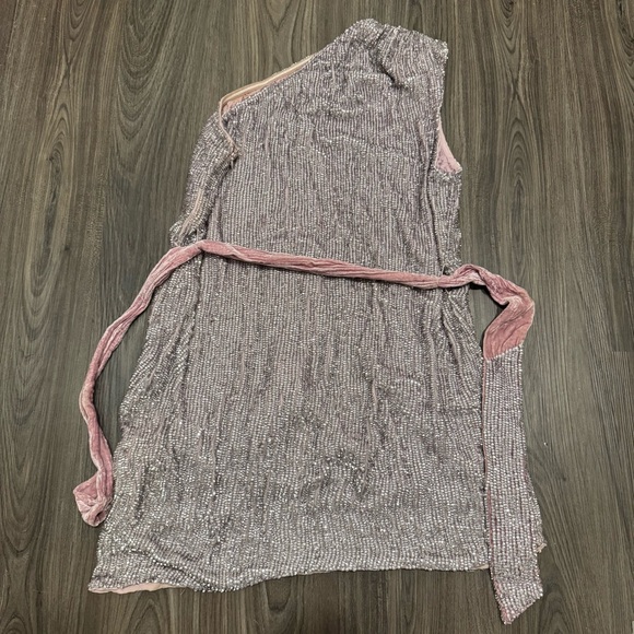 Retrofete Ella One Shoulder Sequin Dress, Size M - Picture 9 of 10